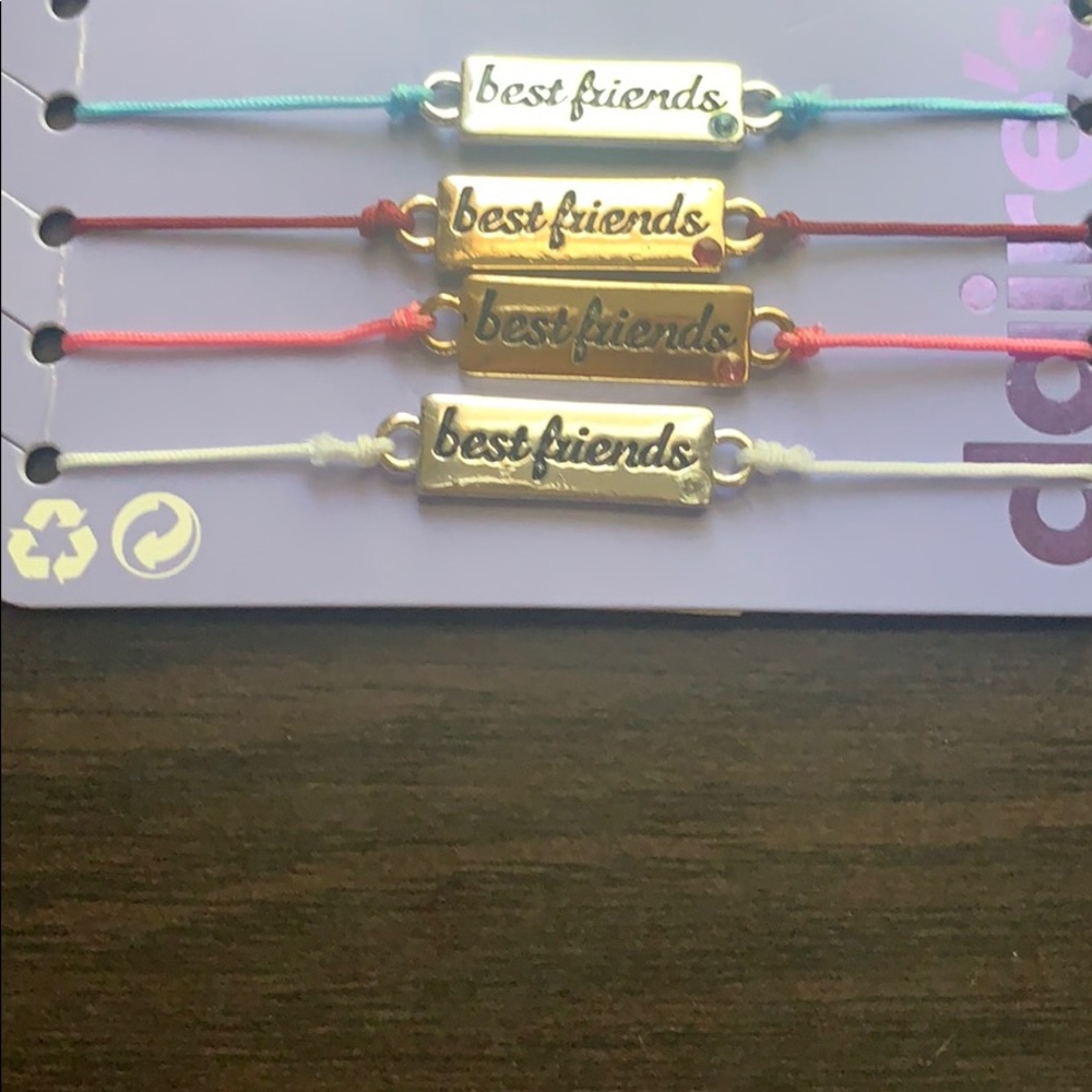 4 best friend bracelets. 2 Silver and 2 golden.